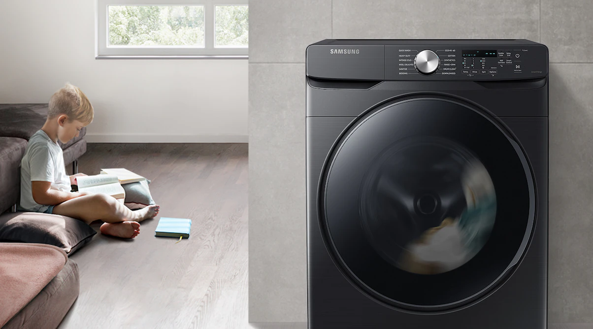 Lave linge Samsung WF18T8000GW - Système anti-vibrations VRT Plus