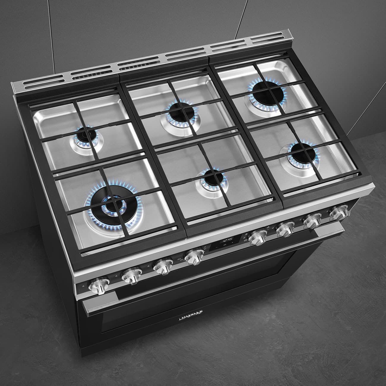 Centre de cuisson Smeg Portofino CPF9GMBL1 -5 Centre de cuisson Smeg Portofino CPF9GMBL1