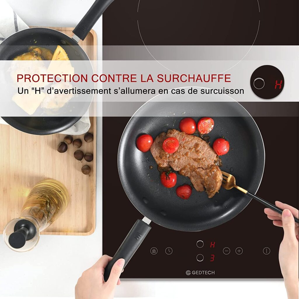 Table de cuisson domino vitrocéramique Gedtech GTV2Z3000B