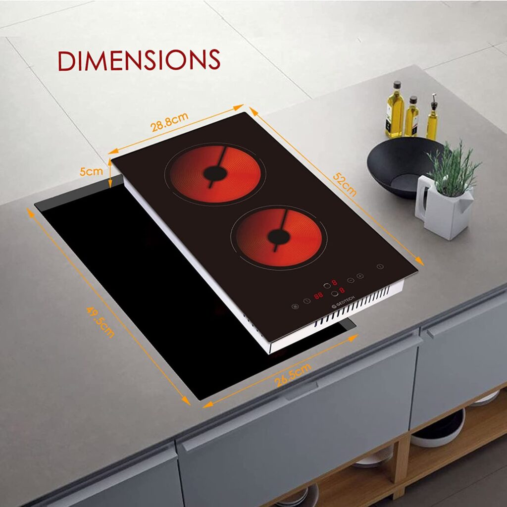 Table de cuisson domino vitrocéramique Gedtech GTV2Z3000B