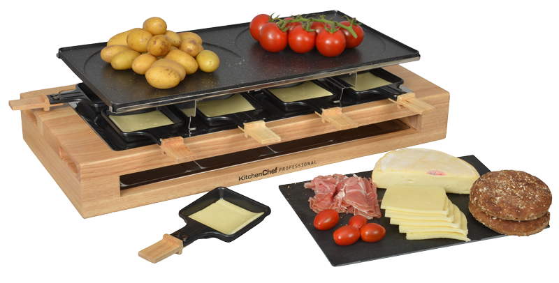 Appareil à raclette KitchenChef KCWOOD.8.MAXI -10 Appareil à raclette KitchenChef KCWOOD.8.MAXI