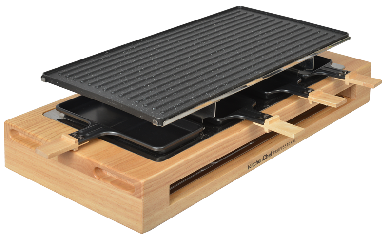 Appareil à raclette KitchenChef KCWOOD.8.MAXI -11 Appareil à raclette KitchenChef KCWOOD.8.MAXI