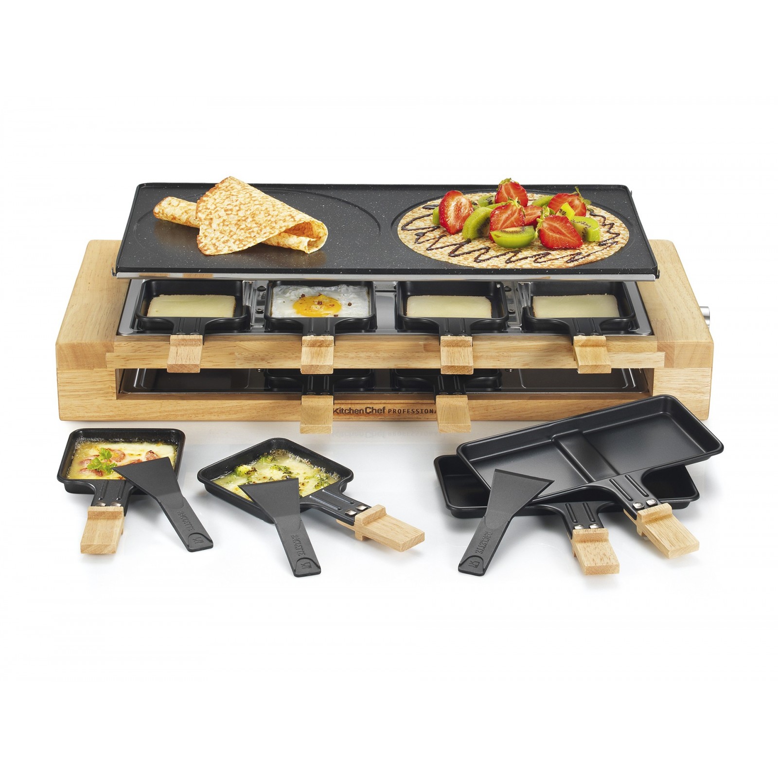 Appareil à raclette KitchenChef KCWOOD.8.MAXI -2 Appareil à raclette KitchenChef KCWOOD.8.MAXI