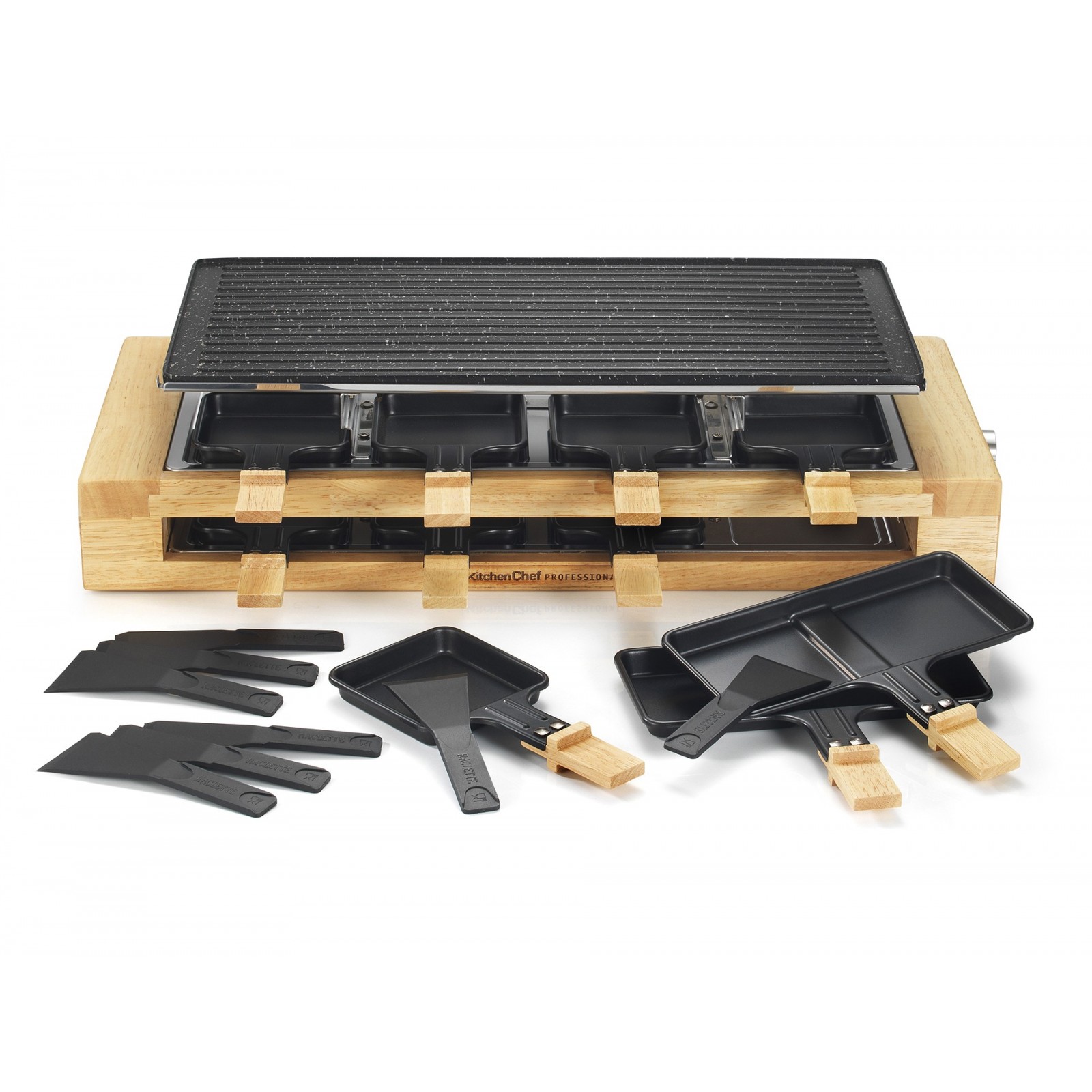 Appareil à raclette KitchenChef KCWOOD.8.MAXI -3 Appareil à raclette KitchenChef KCWOOD.8.MAXI