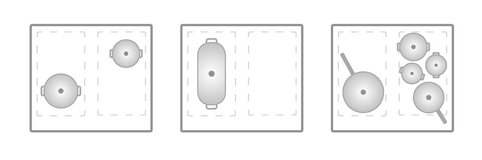 Table de cuisson mixte Classica Smeg PM3953D